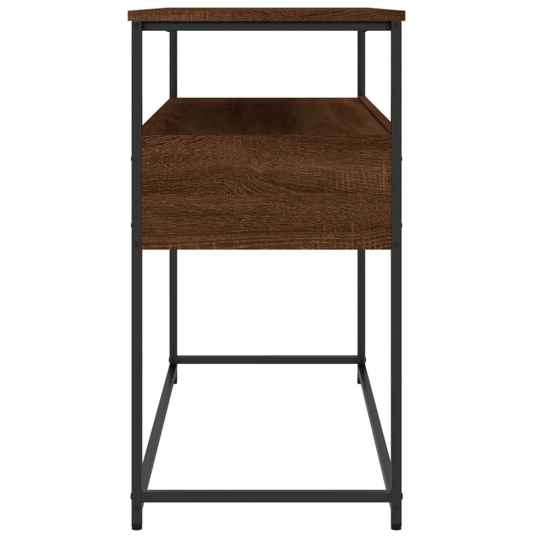 Wandtafel 100x40x75 cm bewerkt hout bruin eikenkleur MeubelReus