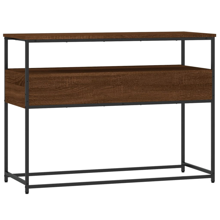 Wandtafel 100x40x75 cm bewerkt hout bruin eikenkleur MeubelReus
