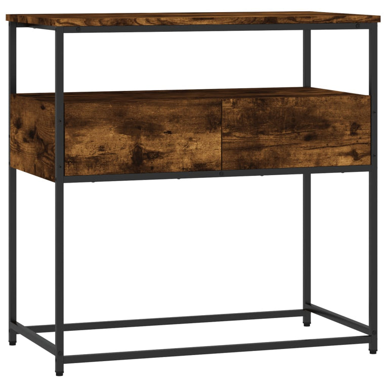 Wandtafel 75x40x75 cm bewerkt hout gerookt eikenkleurig MeubelReus