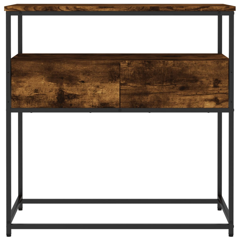 Wandtafel 75x40x75 cm bewerkt hout gerookt eikenkleurig MeubelReus