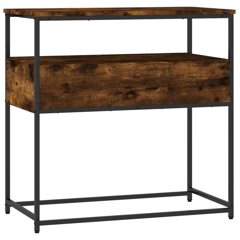 Wandtafel 75x40x75 cm bewerkt hout gerookt eikenkleurig MeubelReus