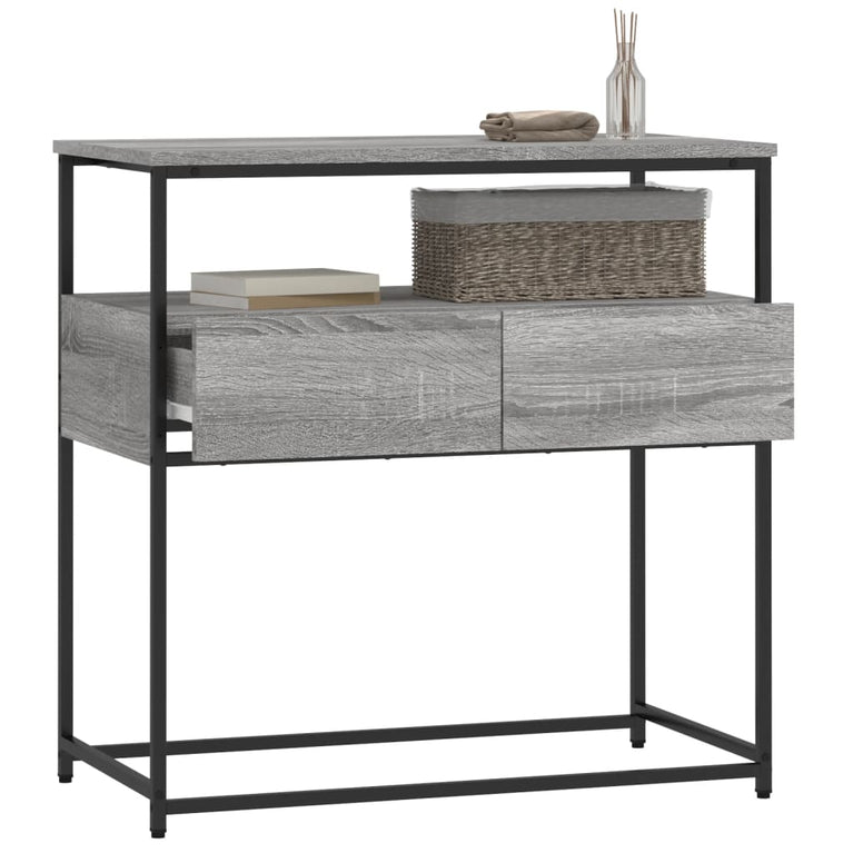 Wandtafel 75x40x75 cm bewerkt hout grijs sonoma eikenkleurig MeubelReus