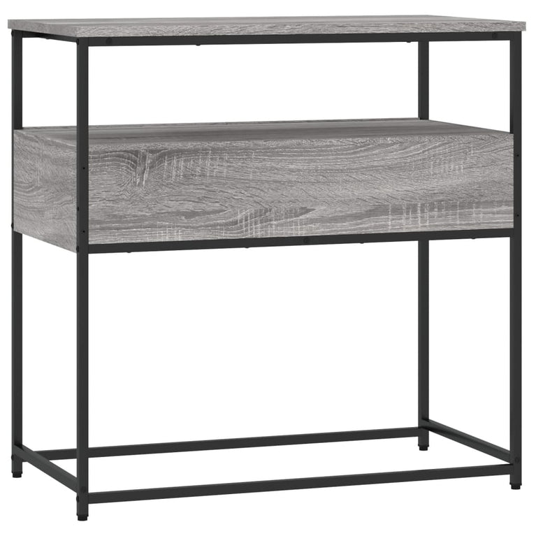 Wandtafel 75x40x75 cm bewerkt hout grijs sonoma eikenkleurig MeubelReus