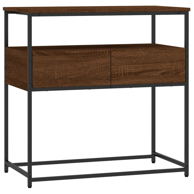 Wandtafel 75x40x75 cm bewerkt hout bruin eikenkleur MeubelReus