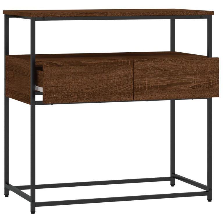 Wandtafel 75x40x75 cm bewerkt hout bruin eikenkleur MeubelReus