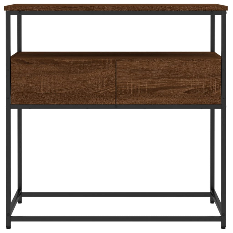 Wandtafel 75x40x75 cm bewerkt hout bruin eikenkleur MeubelReus