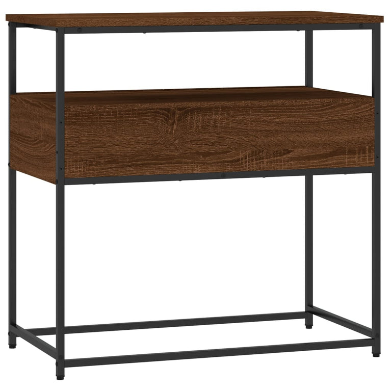 Wandtafel 75x40x75 cm bewerkt hout bruin eikenkleur MeubelReus
