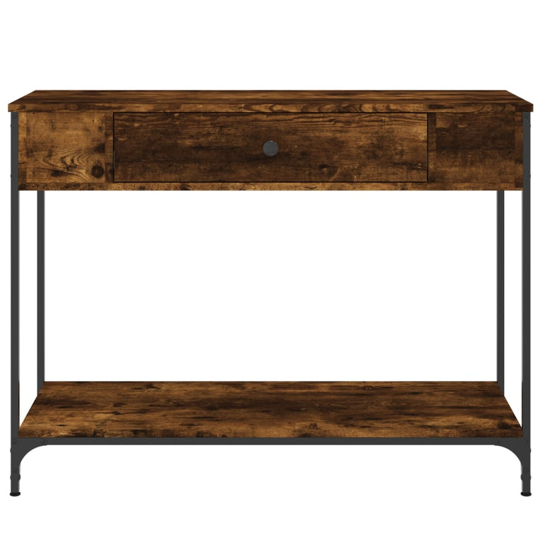 Wandtafel 100x34,5x75 cm bewerkt hout gerookt eikenkleurig MeubelReus