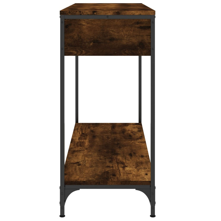 Wandtafel 100x34,5x75 cm bewerkt hout gerookt eikenkleurig MeubelReus