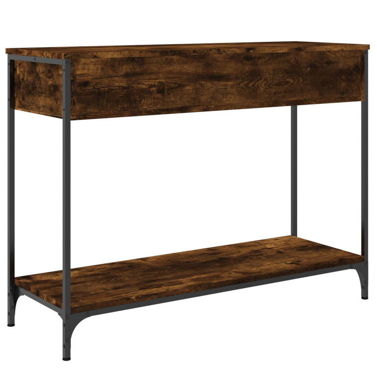 Wandtafel 100x34,5x75 cm bewerkt hout gerookt eikenkleurig MeubelReus