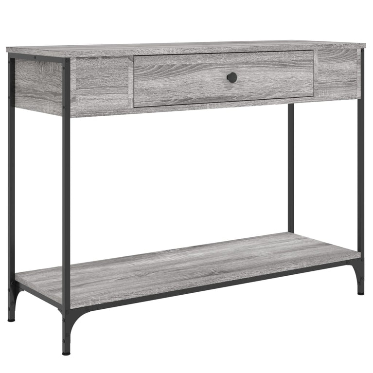 Wandtafel 100x34,5x75 cm bewerkt hout grijs sonoma eikenkleurig MeubelReus