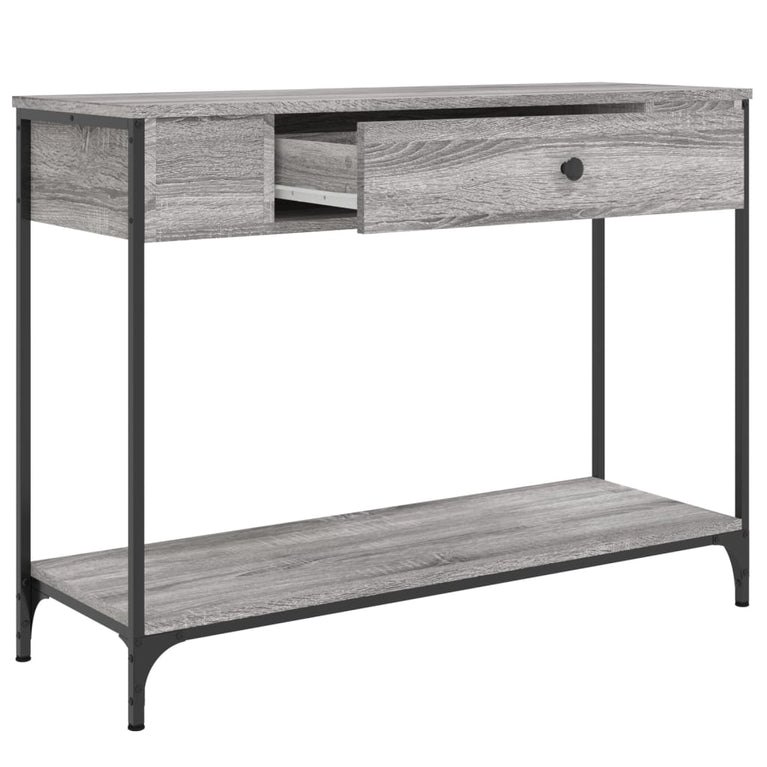 Wandtafel 100x34,5x75 cm bewerkt hout grijs sonoma eikenkleurig MeubelReus
