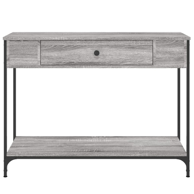 Wandtafel 100x34,5x75 cm bewerkt hout grijs sonoma eikenkleurig MeubelReus