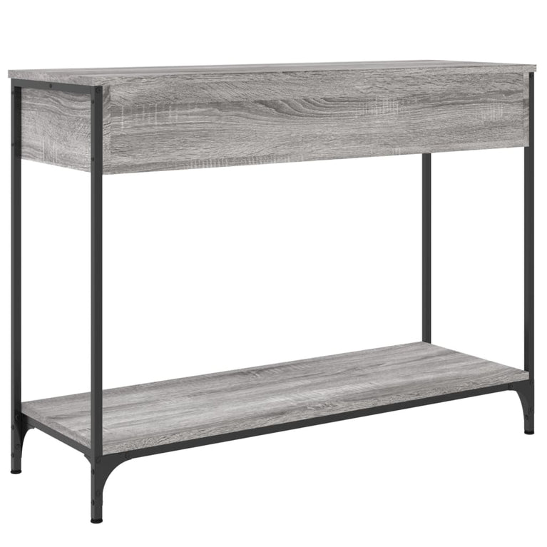 Wandtafel 100x34,5x75 cm bewerkt hout grijs sonoma eikenkleurig MeubelReus
