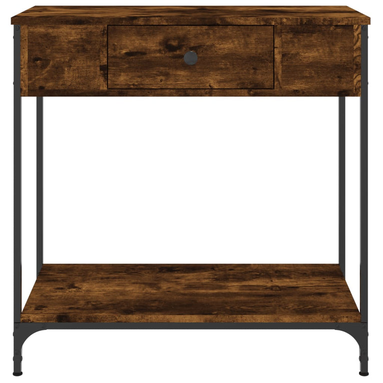 Wandtafel 75x34,5x75 cm bewerkt hout gerookt eikenkleurig MeubelReus