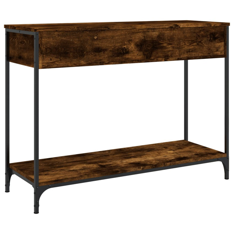 Wandtafel 100x34,5x75 cm bewerkt hout gerookt eikenkleurig MeubelReus