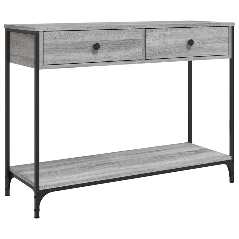 Wandtafel 100x34,5x75 cm bewerkt hout grijs sonoma eikenkleurig MeubelReus
