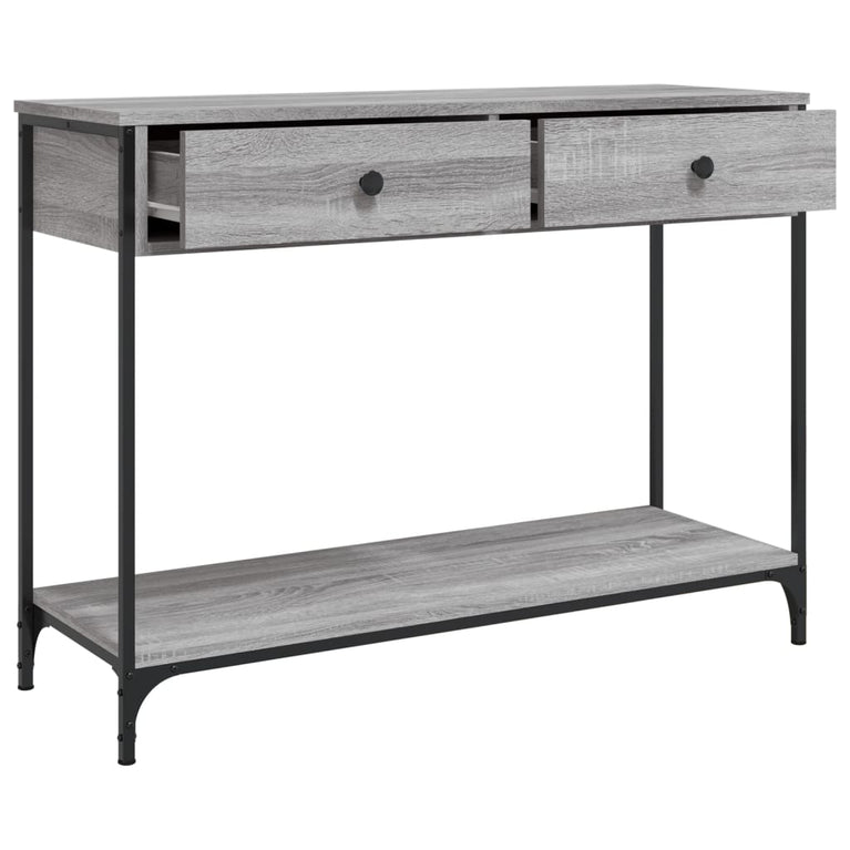 Wandtafel 100x34,5x75 cm bewerkt hout grijs sonoma eikenkleurig MeubelReus
