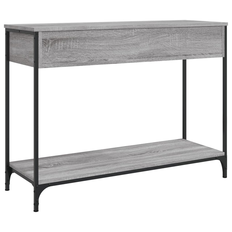 Wandtafel 100x34,5x75 cm bewerkt hout grijs sonoma eikenkleurig MeubelReus