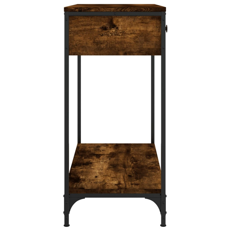 Wandtafel 75x34,5x75 cm bewerkt hout gerookt eikenkleurig MeubelReus