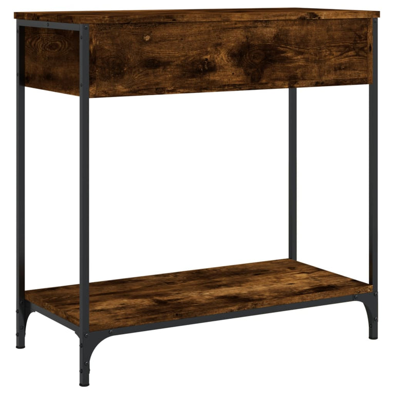 Wandtafel 75x34,5x75 cm bewerkt hout gerookt eikenkleurig MeubelReus