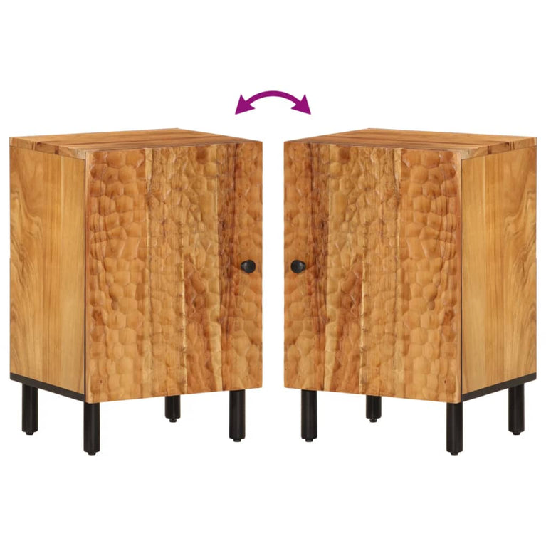 Badkamerkast 38x33x58 cm massief acaciahout