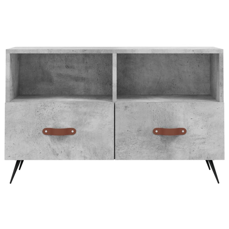 Tv-meubel 80x36x50 cm bewerkt hout betongrijs MeubelReus