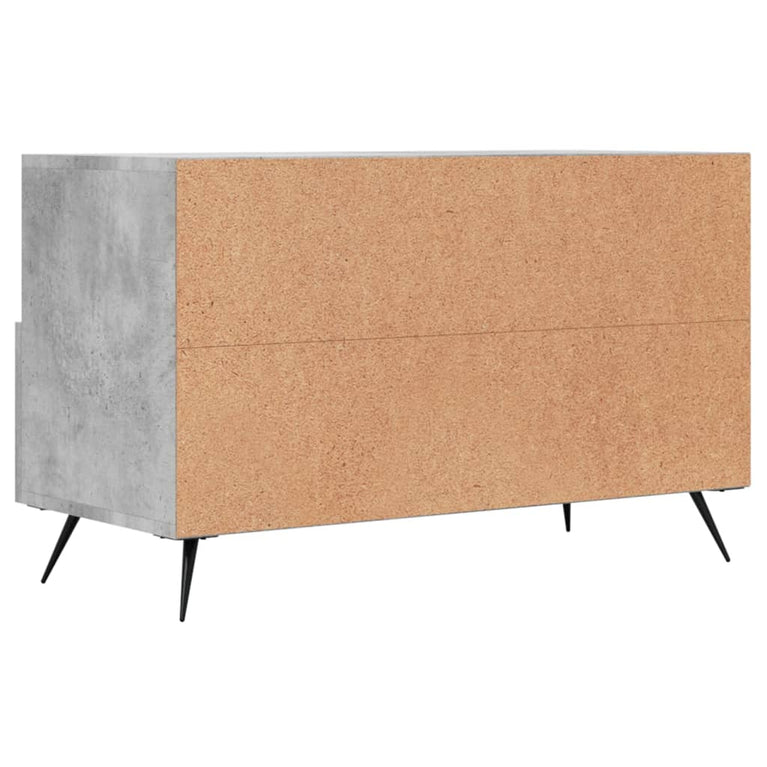 Tv-meubel 80x36x50 cm bewerkt hout betongrijs MeubelReus