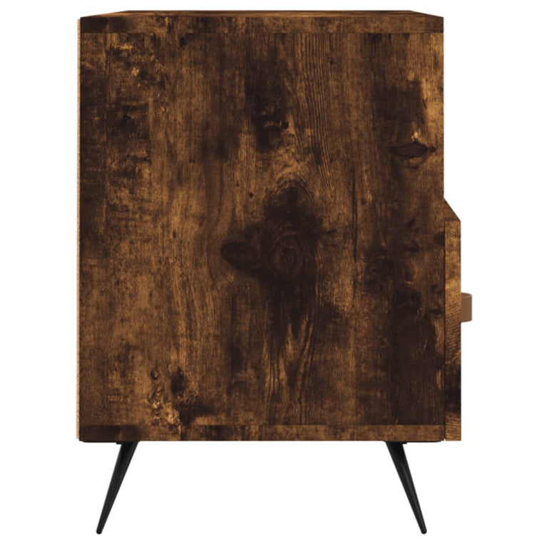 Tv-meubel 80x36x50 cm bewerkt hout gerookt eikenkleurig MeubelReus