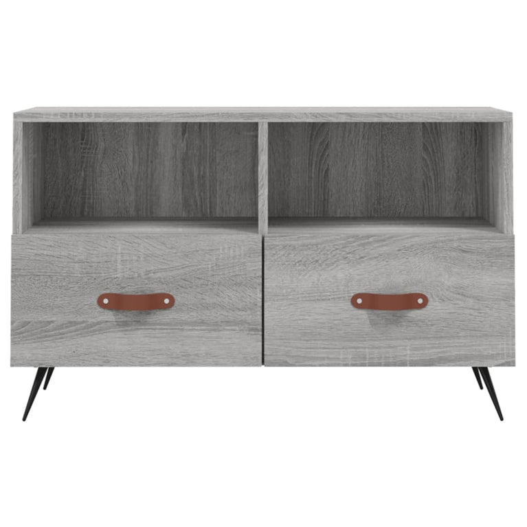 Tv-meubel 80x36x50 cm bewerkt hout grijs sonoma eikenkleurig MeubelReus