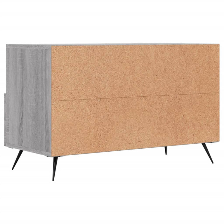 Tv-meubel 80x36x50 cm bewerkt hout grijs sonoma eikenkleurig MeubelReus