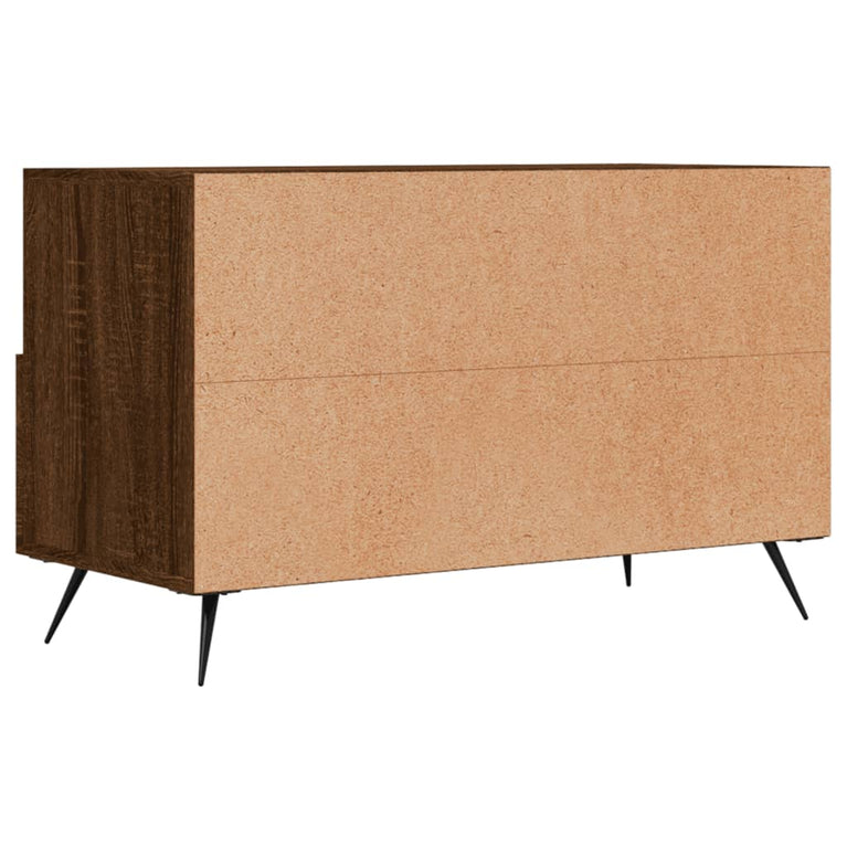 Tv-meubel 80x36x50 cm bewerkt hout bruin eikenkleur MeubelReus