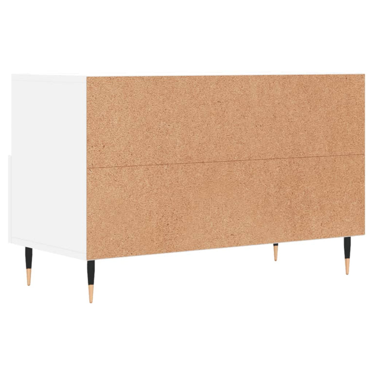 Tv-meubel 80x36x50 cm bewerkt hout wit MeubelReus