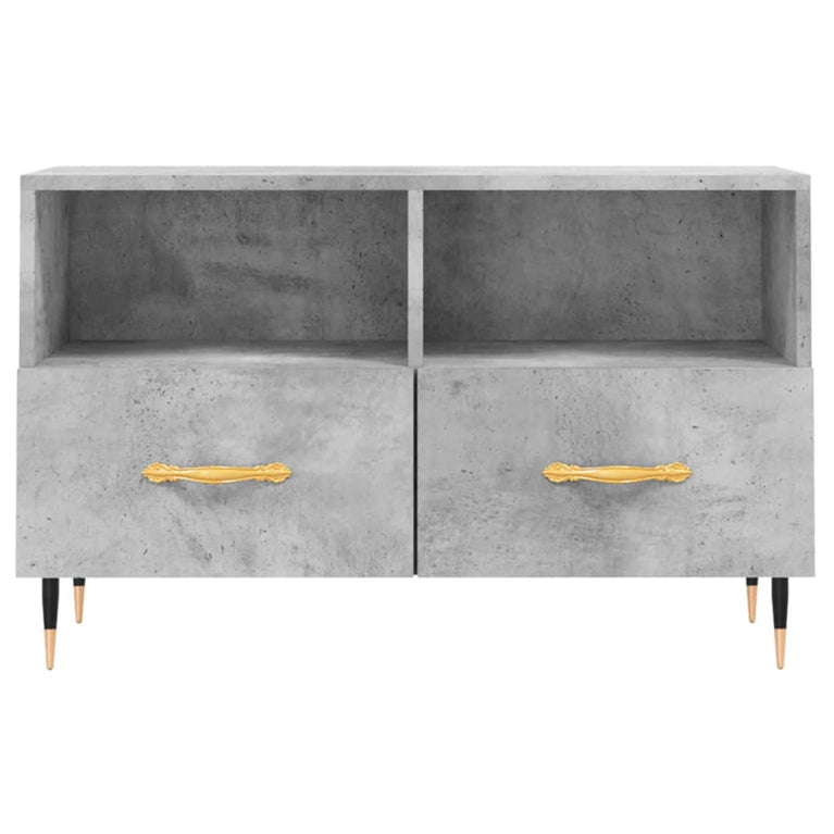 Tv-meubel 80x36x50 cm bewerkt hout betongrijs MeubelReus