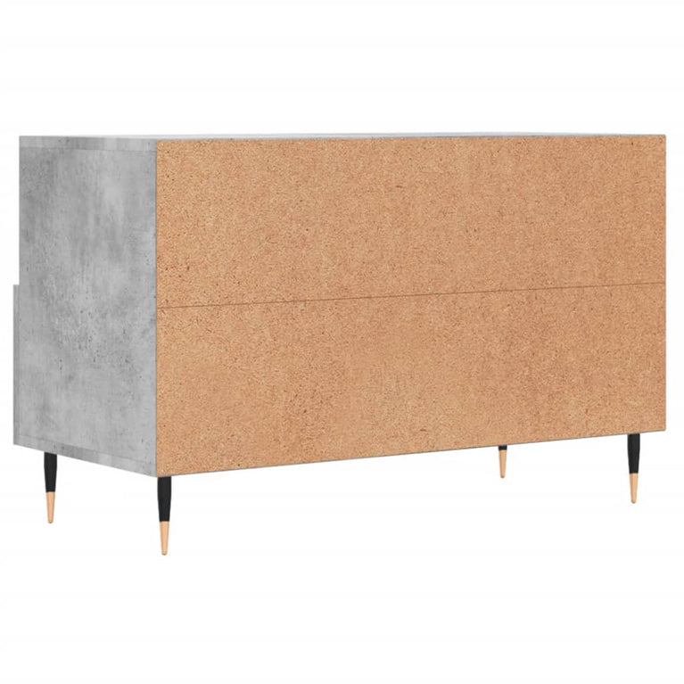 Tv-meubel 80x36x50 cm bewerkt hout betongrijs MeubelReus