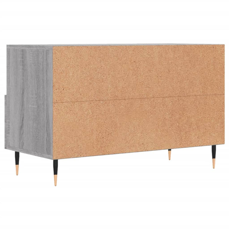Tv-meubel 80x36x50 cm bewerkt hout grijs sonoma eikenkleurig MeubelReus
