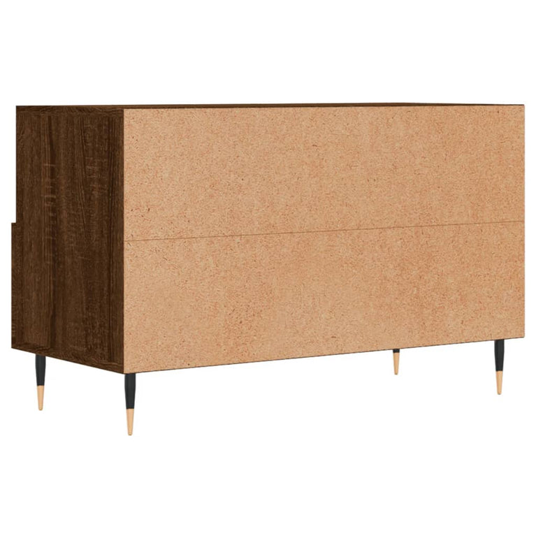 Tv-meubel 80x36x50 cm bewerkt hout bruin eikenkleur MeubelReus