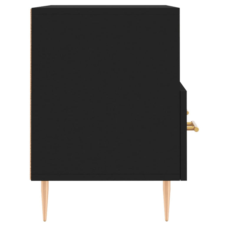 Tv-meubel 80x36x50 cm bewerkt hout zwart MeubelReus