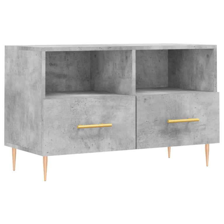 Tv-meubel 80x36x50 cm bewerkt hout betongrijs MeubelReus