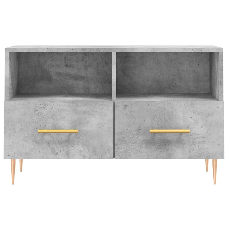 Tv-meubel 80x36x50 cm bewerkt hout betongrijs MeubelReus