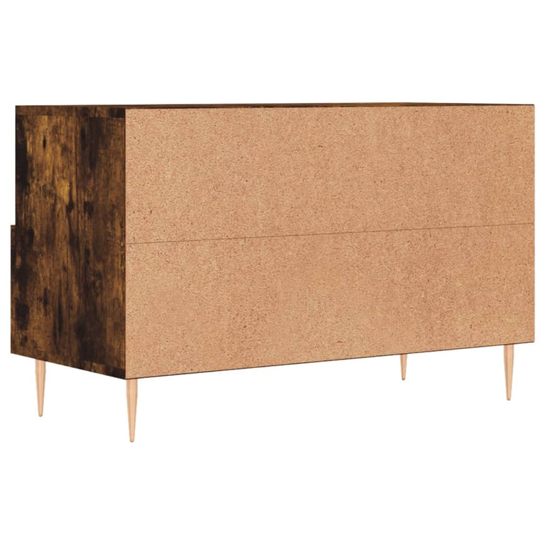 Tv-meubel 80x36x50 cm bewerkt hout gerookt eikenkleurig MeubelReus