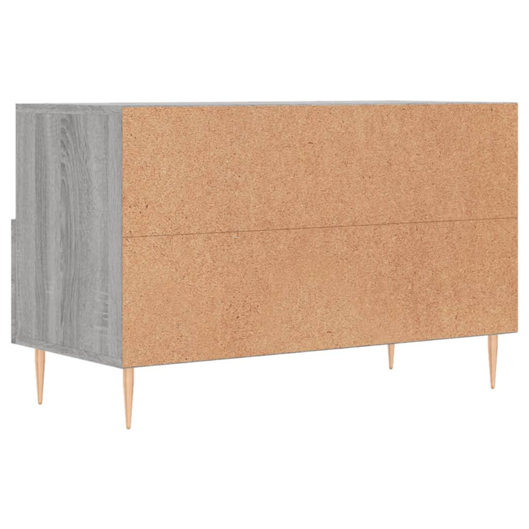 Tv-meubel 80x36x50 cm bewerkt hout grijs sonoma eikenkleurig MeubelReus