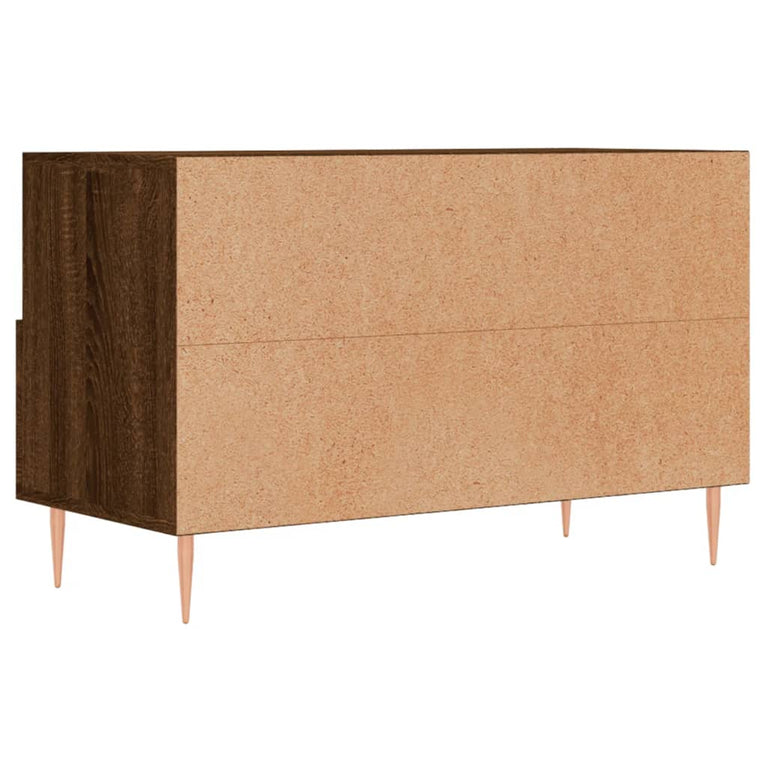 Tv-meubel 80x36x50 cm bewerkt hout bruin eikenkleur MeubelReus