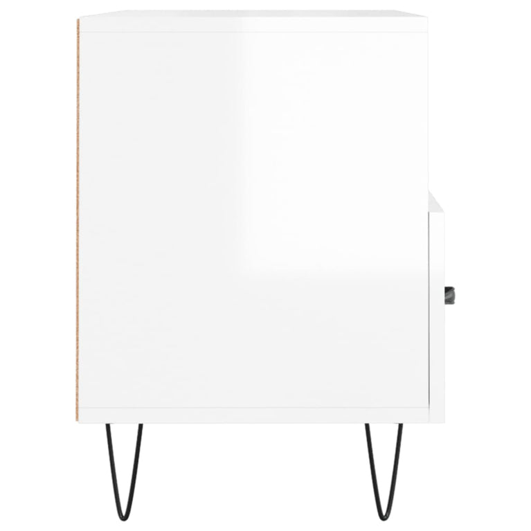 Tv-meubel 80x36x50 cm bewerkt hout hoogglans wit MeubelReus