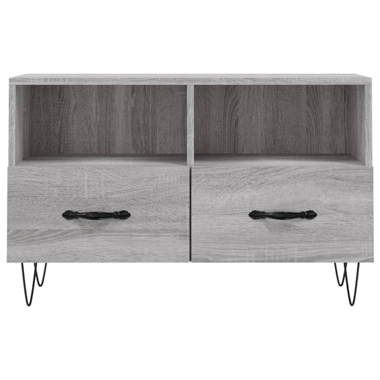 Tv-meubel 80x36x50 cm bewerkt hout grijs sonoma eikenkleurig MeubelReus
