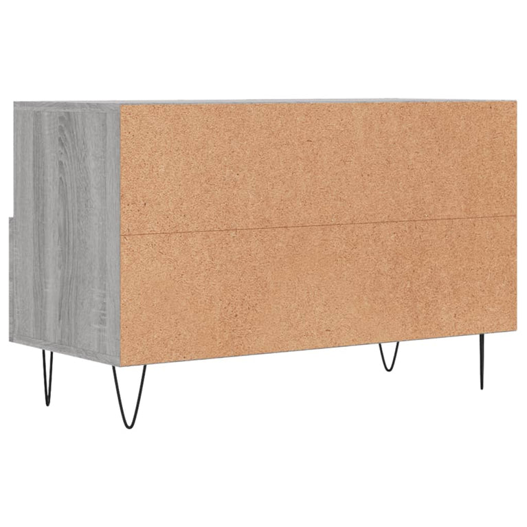 Tv-meubel 80x36x50 cm bewerkt hout grijs sonoma eikenkleurig MeubelReus