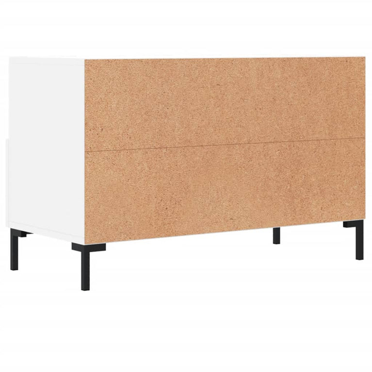 Tv-meubel 80x36x50 cm bewerkt hout wit MeubelReus