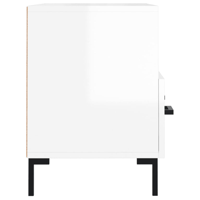 Tv-meubel 80x36x50 cm bewerkt hout hoogglans wit MeubelReus