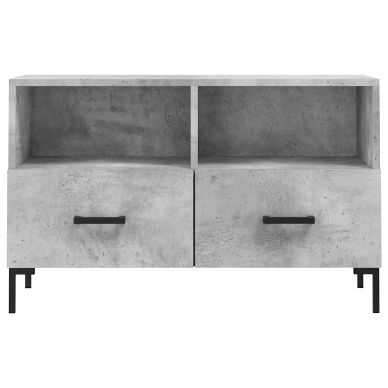 Tv-meubel 80x36x50 cm bewerkt hout betongrijs MeubelReus