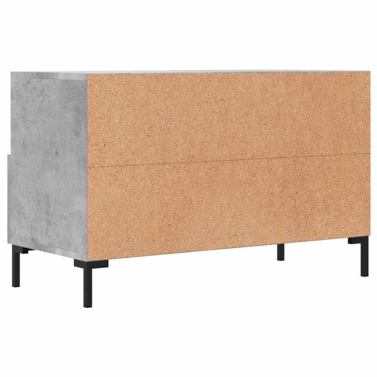 Tv-meubel 80x36x50 cm bewerkt hout betongrijs MeubelReus